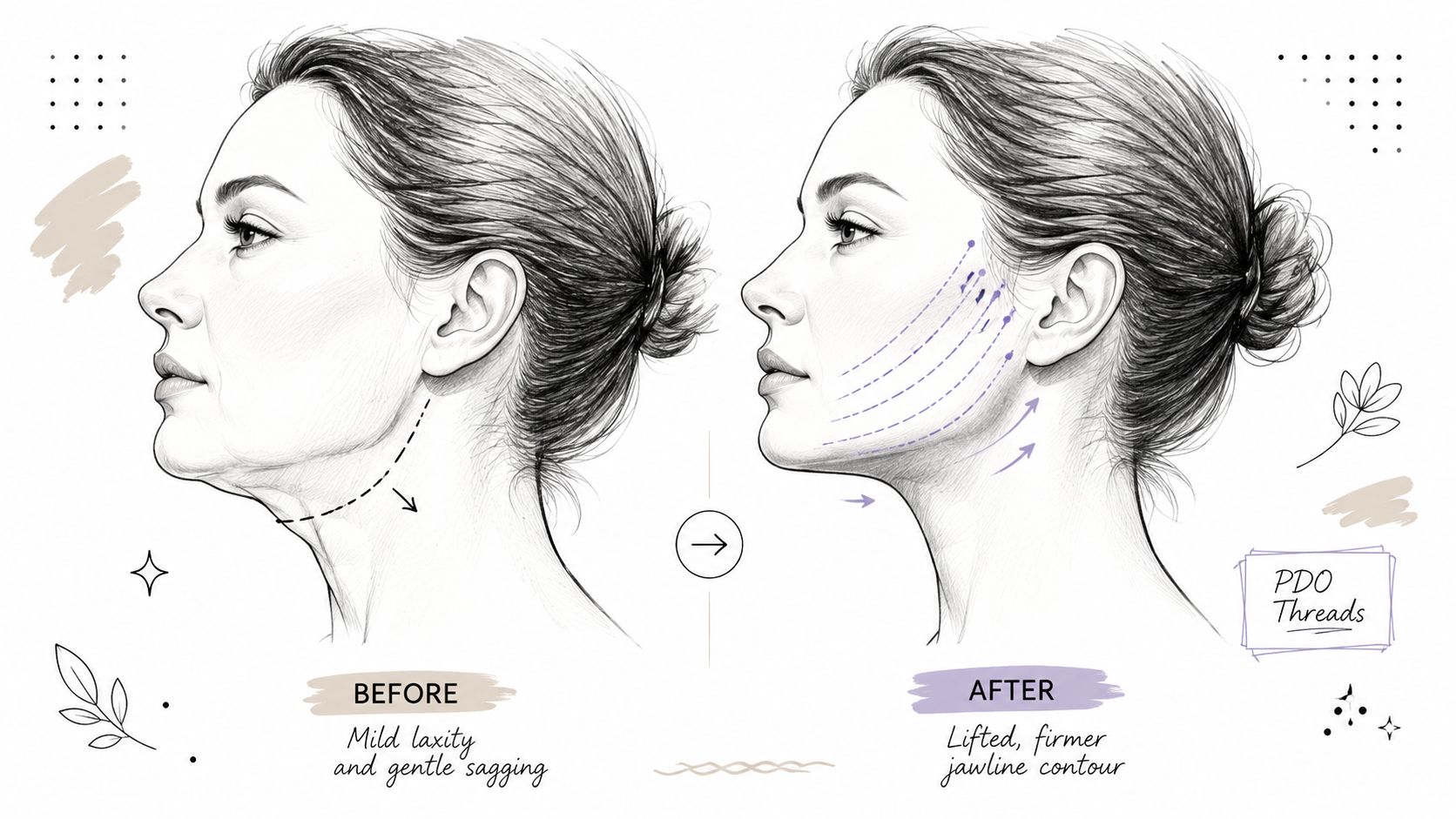 PDO Thread Lift Neck Before and After Gallery